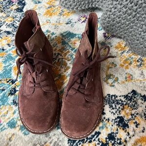 Clarks Women's Lace-Up Ankle Booties in Rich Brown